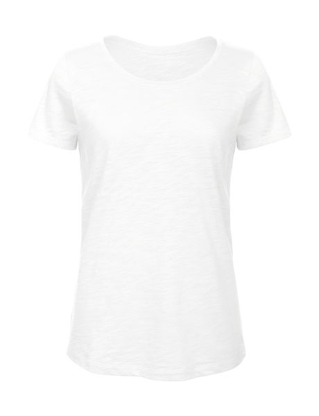 T-shirt organic slub femme publicitaire | Inspire Slub women Chic Pure White