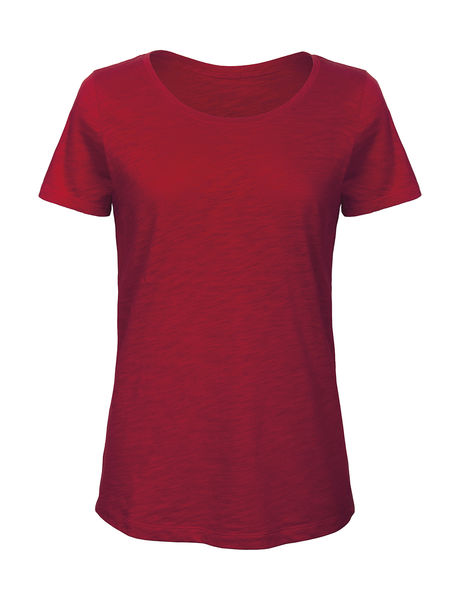 T-shirt organic slub femme publicitaire | Inspire Slub women Chic Red