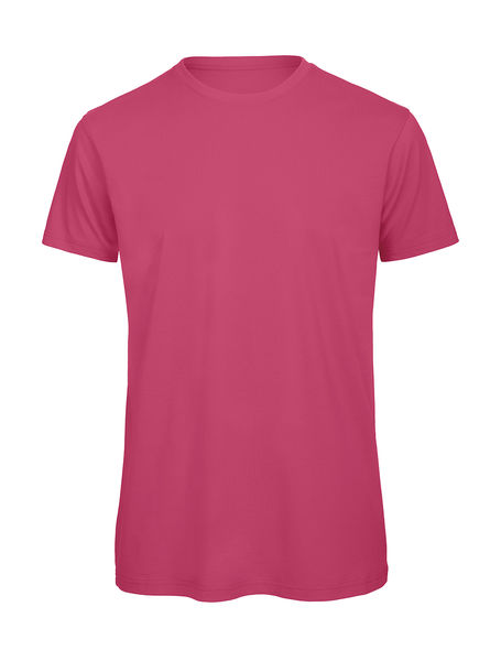 T-shirt organic col rond homme publicitaire | Inspire T men Fuchsia