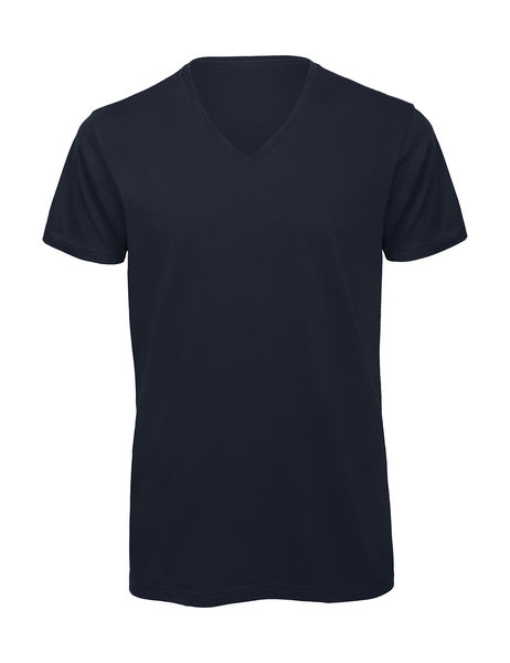 T-shirt organic col v homme publicitaire | Inspire V men Navy