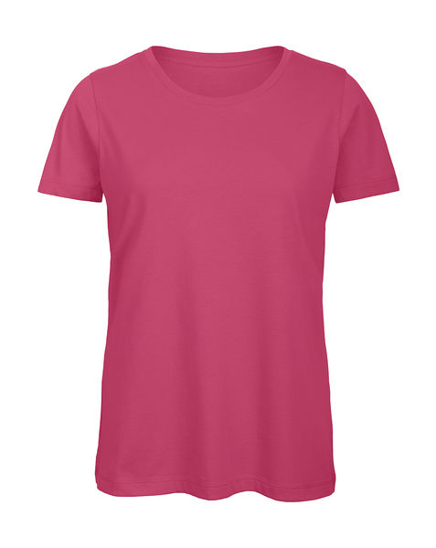 T-shirt organic col rond femme publicitaire | Inspire T women Fuchsia