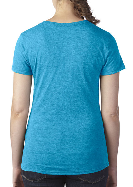 T-shirt publicitaire femme manches courtes | Women`s Tri-Blend Heather Caribbean Blue