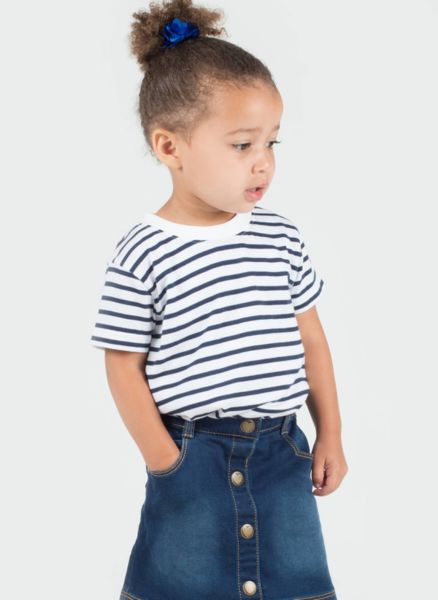 Tee-shirt marinière enfant publicitaire | Kids striped crew neck tee shirt