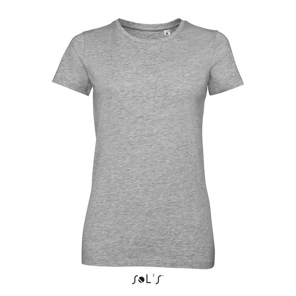 Tee-shirt publicitaire col rond femme | Millenium Women Gris chiné