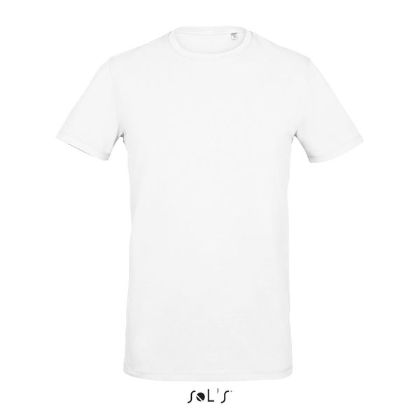 Tee-shirt publicitaire col rond homme | Millenium Men Blanc