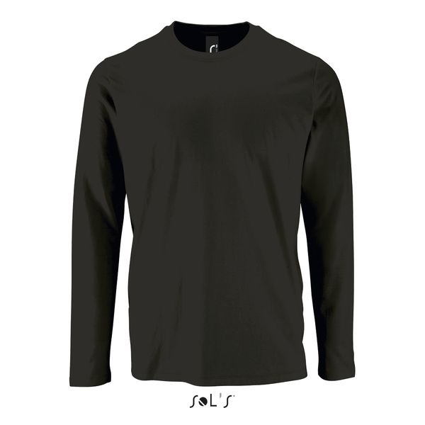 Tee-shirt publicitaire homme manches longues | Imperial LSL Men Noir profond