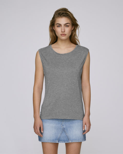 T-shirt sans manches modal femme  | Stella Sparkles Modal Mid Heather Grey