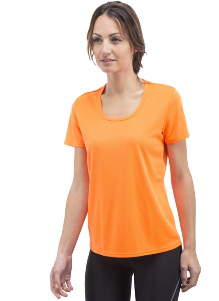 Tee-shirt respirant femme sans étiquette de marque publicitaire | No label sport tee-shirt women