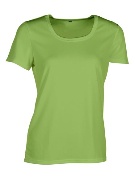 Tee-shirt respirant femme sans étiquette de marque publicitaire | No label sport tee-shirt women Fluorescent Green