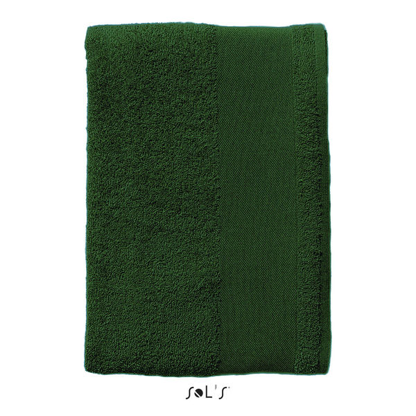 Drap publicitaire de bain | Island 100 Vert bouteille