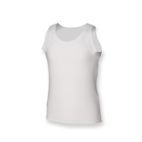 Textiles enfants marketing TANK VEST SM016 White