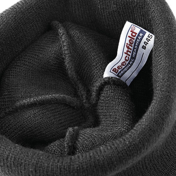 Bonnet beanie patch publicitaire | Mancora Black