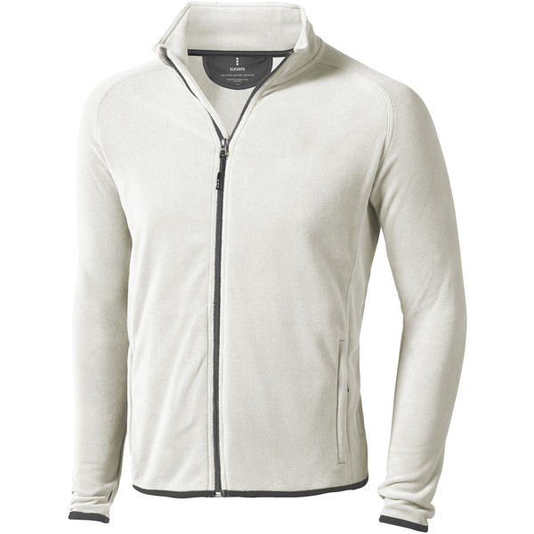 Veste personnalisée micro-polaire full zip Brossard Gris Clair