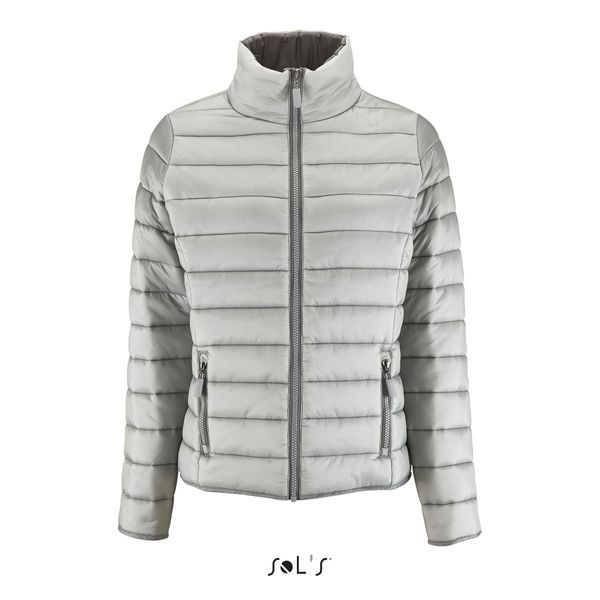 Doudoune publicitaire light femme | Ride Women Gris métal