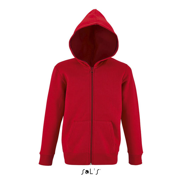 Veste publicitaire zippée à capuche | Stone Kids Rouge