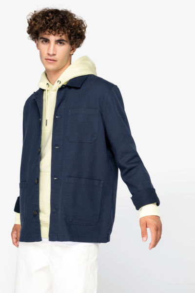 Veste worker personnalisée écoresponsable délavée homme 