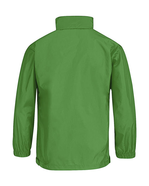 Veste personnalisée enfant avec capuche | Sirocco kids Windbreaker Real Green