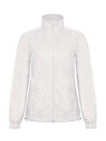 Veste personnalisée femme manches longues avec capuche | ID.601 women Midseason Windbreaker White