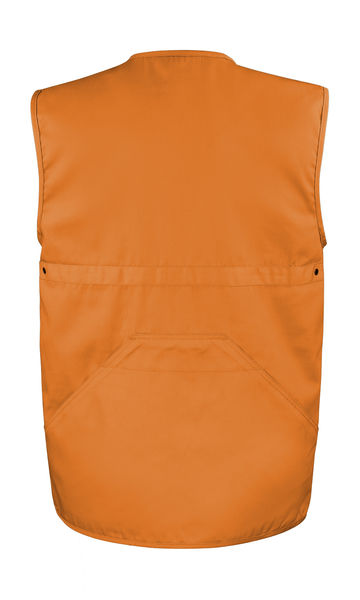 Gilet multipoches safari personnalisé | Safari Waistcoat Orange