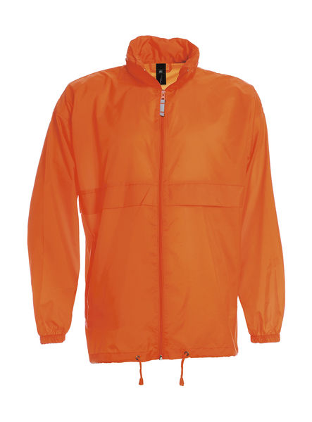 Veste personnalisée homme avec capuche | Sirocco Windbreaker Orange