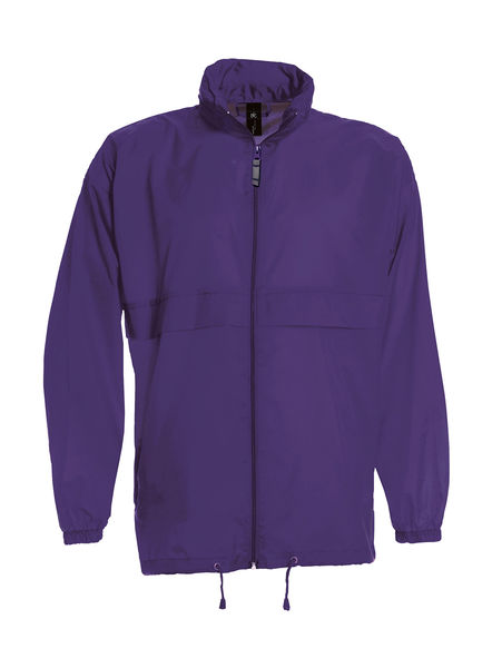 Veste personnalisée homme avec capuche | Sirocco Windbreaker Purple