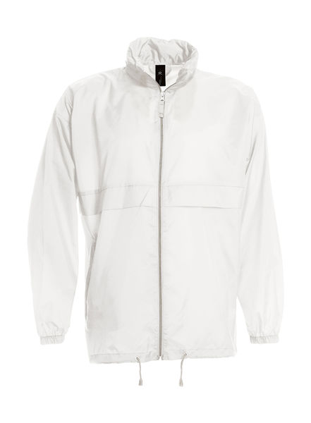 Veste personnalisée homme avec capuche | Sirocco Windbreaker White