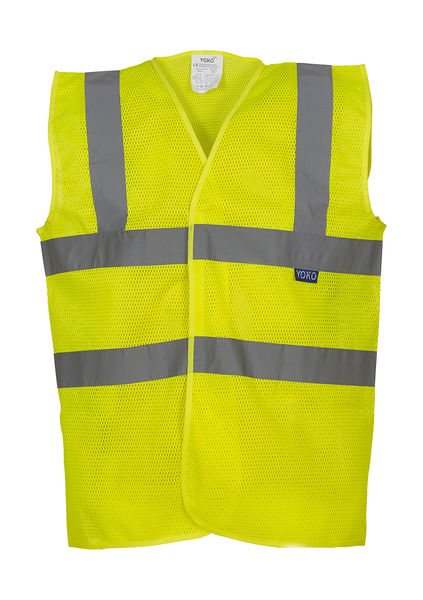 Veste de sécurité publicitaire sans manches réfléchissantes | Megang Fluo Yellow