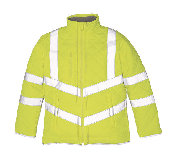 Veste personnalisée unisexe avec détails réfléchissants | Mba'am Fluo Yellow