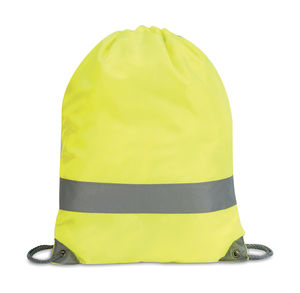 Bagagerie publicitaire avec avec détails réfléchissants | Hi-vis Drawstring Hi Vis Yellow