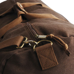 Sac de voyage vintage en toile publicitaire | Canvas Holdall Vintage Brown