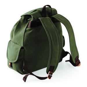 Sac à dos vintage en toile personnalisé | Canvas Backpack Vintage Military Green