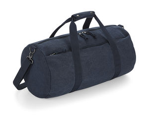 Bagagerie publicitaire | Vintage Canvas Barrel Bag Vintage Oxford Navy