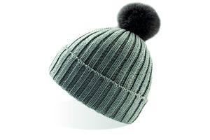 Bonnet avec pompon publicitaire | Chic Grey