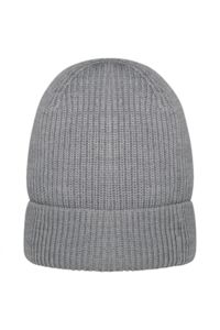 Bonnet personnalisé écoresponsable en laine mérinos unisexe Moon grey heather