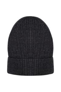 Bonnet personnalisé écoresponsable en laine mérinos unisexe Volcano Grey Heather