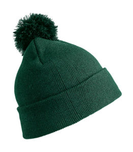 Bonnet publicitaire | Pom pom Bottle Green