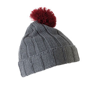 Fabo | Bonnet publicitaire Gris Bordeaux