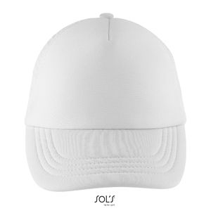 Casquette filet 5 panneaux personnalisable | Bubble Kids Blanc