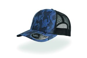 Casquette 5 pans style trucker camouflage publicitaire | Rapper camou Royal