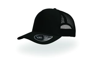 Casquette 5 pans style trucker en jersey publicitaire | Rapper jersey Black