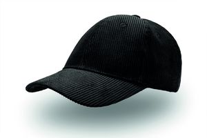 Casquette 6 pans en corduroy publicitaire | Cordy Black