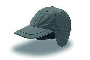 Casquette 6 pans hiver publicitaire | Techno flap back Grey