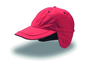 Casquette 6 pans hiver publicitaire | Techno flap back Red