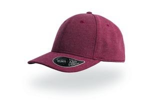 Casquette 6 pans Mid Visor effet chiné publicitaire | Loop Burgundy