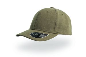 Casquette 6 pans Mid Visor effet chiné publicitaire | Loop Olive