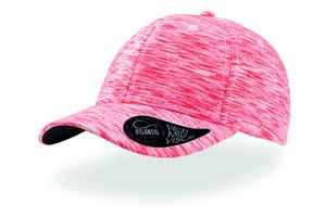 Casquette 6 pans Mid Visor effet chiné publicitaire | Mash-up Red melange