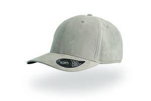 Casquette 6 pans mid visor faux suède publicitaire | Fam Grey