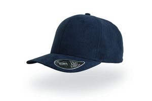 Casquette 6 pans mid visor faux suède publicitaire | Fam Navy