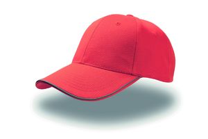 Casquette 6 pans piping réfléchissant publicitaire | Reflect Red
