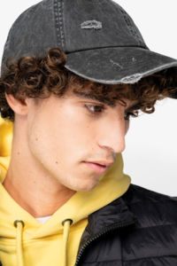 Casquette personnalisable coton bio effet déchiré unisexe